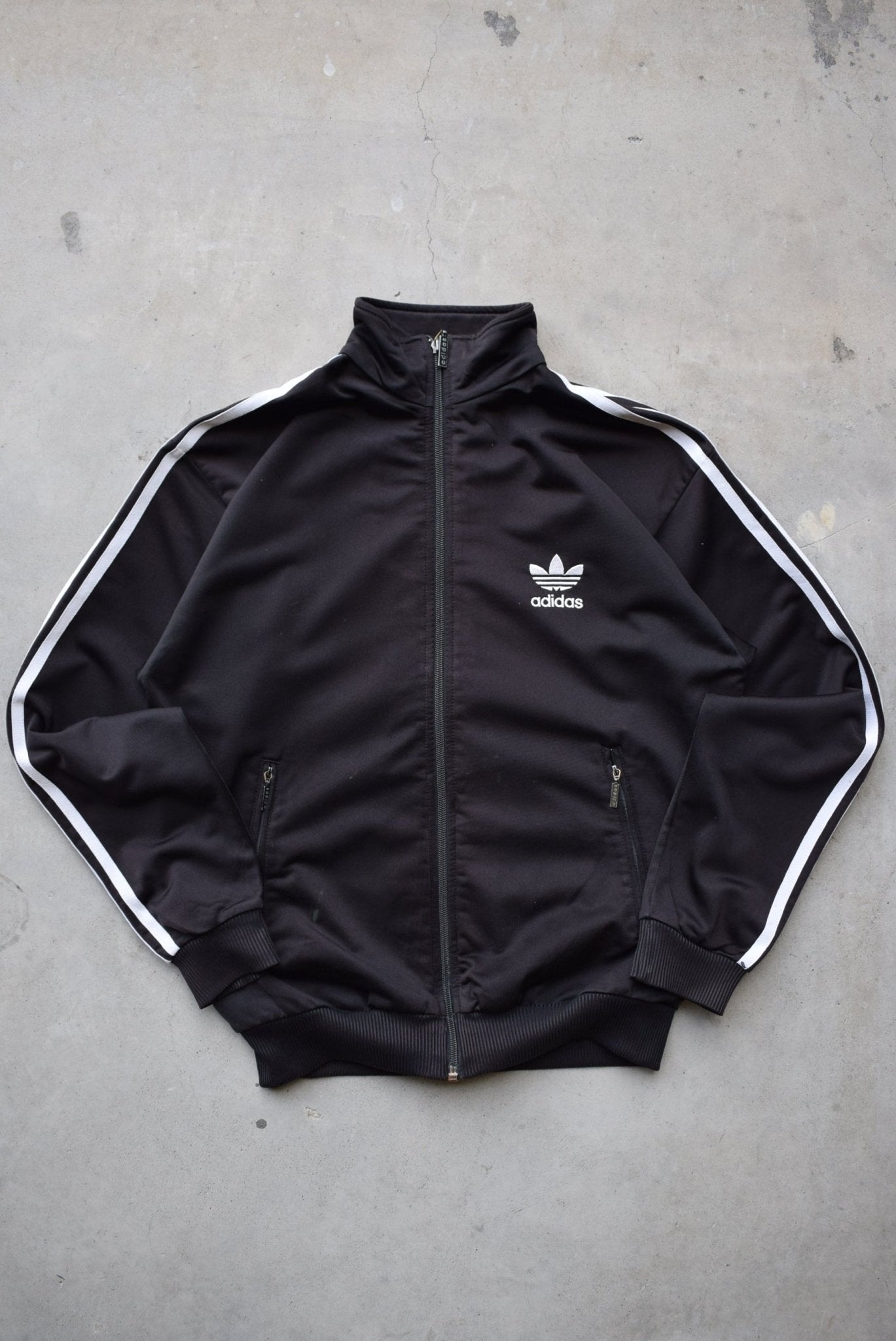 Adidas Black Embroidered Logo Jacket — 2000s (XS/S) - Retrospective Store