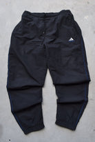 Adidas Black Embroidered Logo Track Pants — 2000s (XL) - Retrospective Store