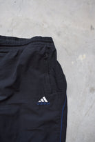 Adidas Black Embroidered Logo Track Pants — 2000s (XL) - Retrospective Store