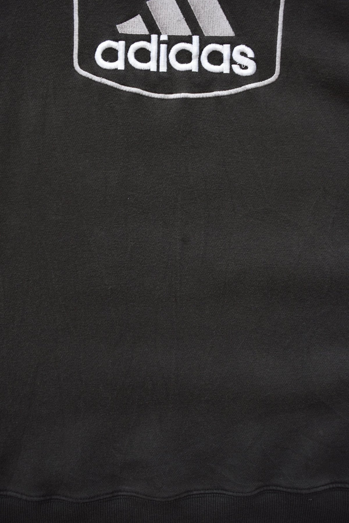 Adidas Black Embroidered Spellout Crewneck — 2000s (S) - Retrospective Store