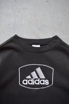 Adidas Black Embroidered Spellout Crewneck — 2000s (S) - Retrospective Store