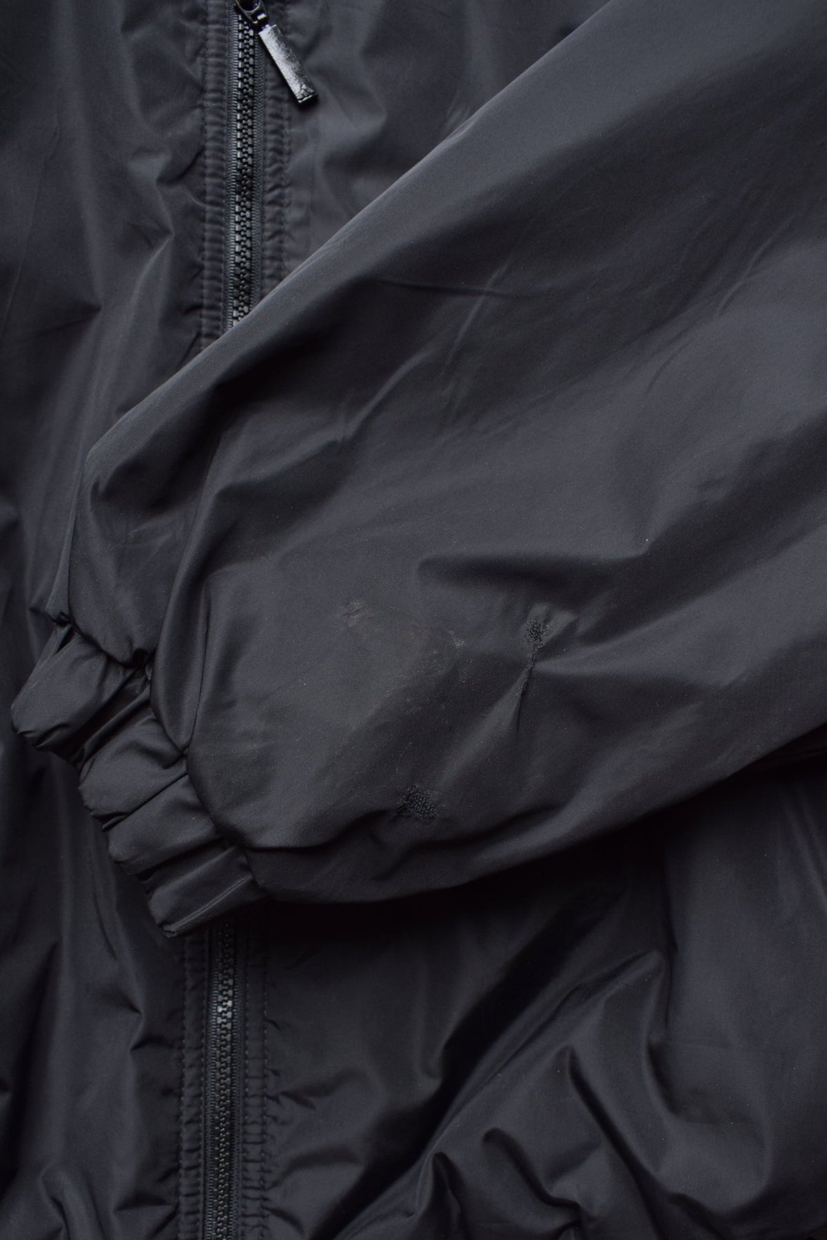 Adidas Black Embroidered Spellout Heavyweight Jacket — 1990s (XL) - Retrospective Store