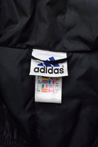 Adidas Black Embroidered Spellout Heavyweight Jacket — 1990s (XL) - Retrospective Store