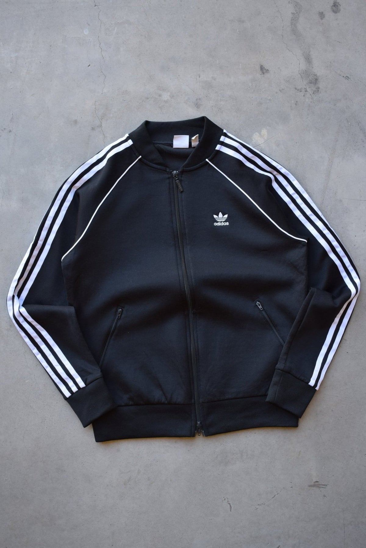 Adidas Black Embroidered Spellout Jacket — 2000s (S) - Retrospective Store