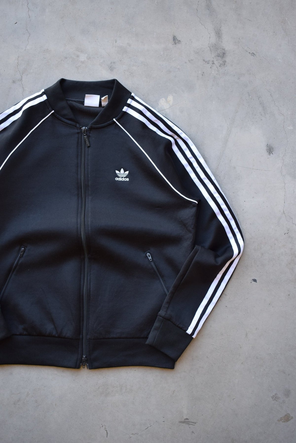 Adidas Black Embroidered Spellout Jacket — 2000s (S) - Retrospective Store