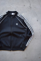 Adidas Black Embroidered Spellout Jacket — 2000s (S) - Retrospective Store