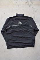 Adidas Black Embroidered Spellout Jacket — 2000s (XXL) - Retrospective Store