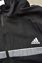Adidas Black Embroidered Spellout Jacket — 2000s (XXL) - Retrospective Store