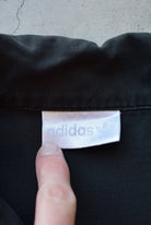 Adidas Black Embroidered Spellout Pullover Jacket — 1990s (M) - Retrospective Store