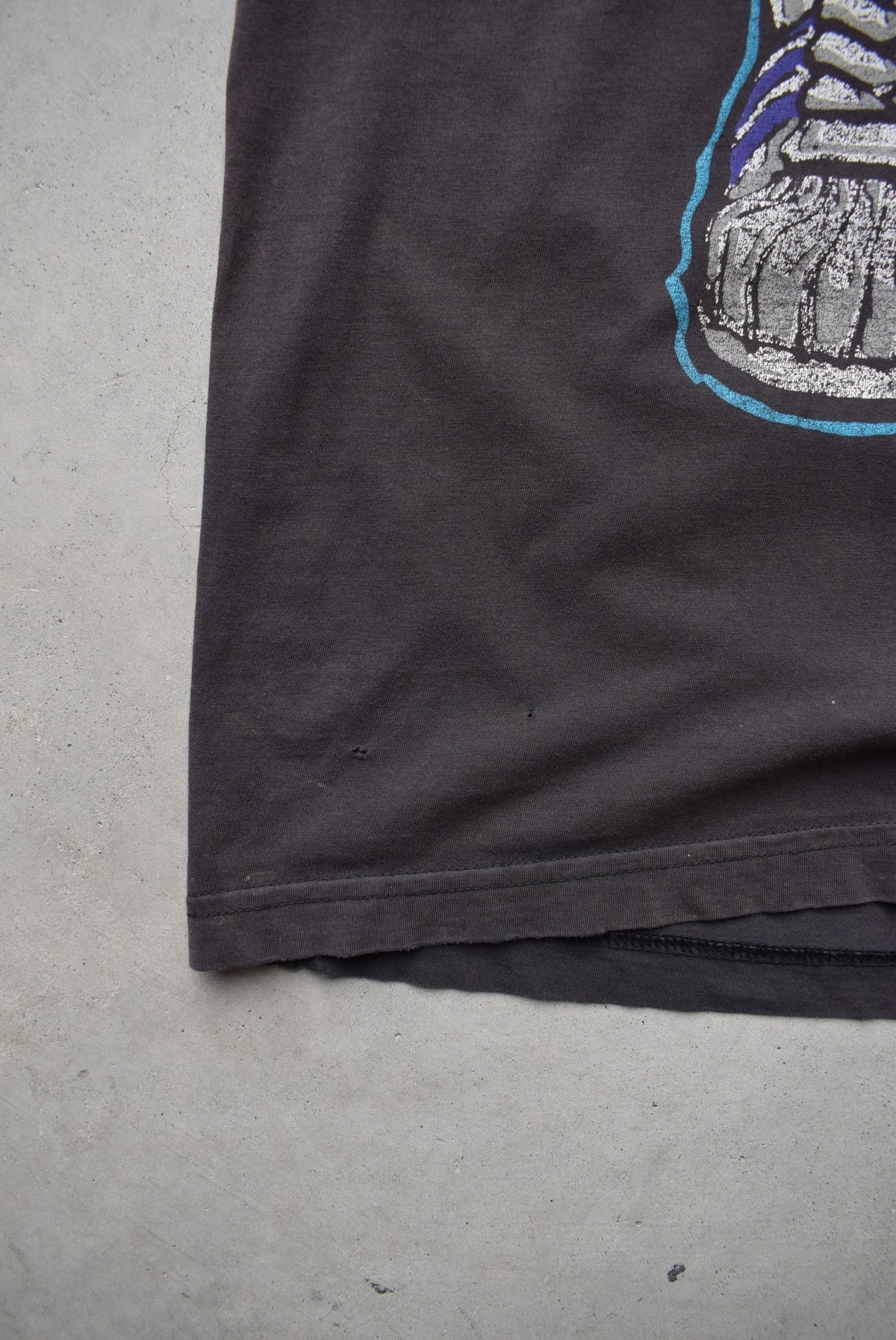 Adidas Black Graphic Tee — 1990s (L) - Retrospective Store