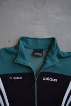 Adidas Black & Green Embroidered Spellout Jacket — 1990s (M/L) - Retrospective Store