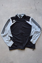 Adidas Black & Grey Embroidered Logo Jacket — 2000s (L/XL) - Retrospective Store