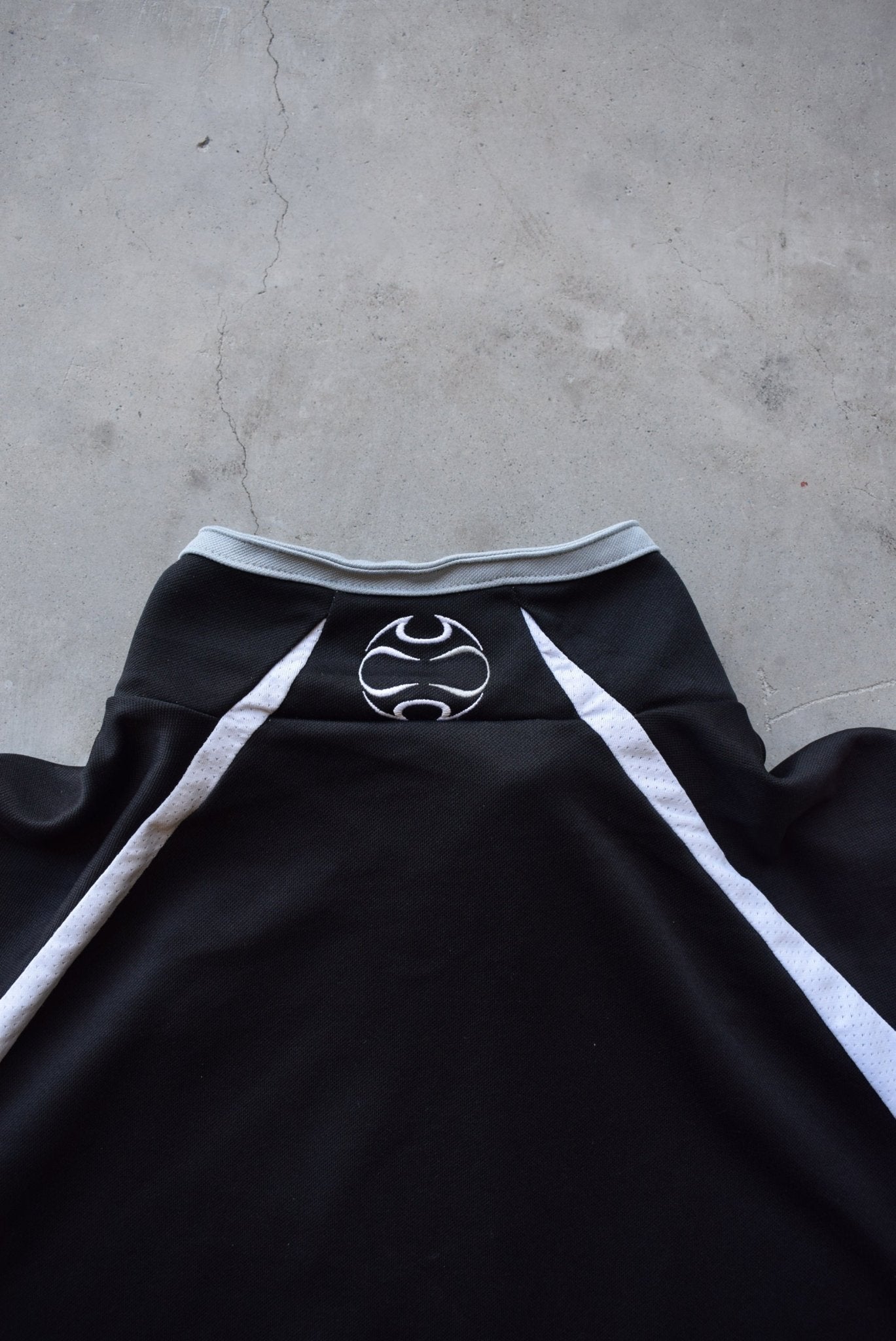 Adidas Black & Grey Embroidered Logo Jacket — 2000s (L/XL) - Retrospective Store