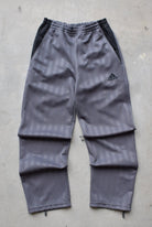 Adidas Black & Grey Embroidered Logo Track Pants — 2000s (S) - Retrospective Store