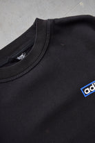 Adidas Black Spellout Crewneck — 1990s (L) - Retrospective Store