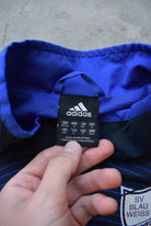 Adidas Blue & Black Embroidered Logo Jacket — 2000s (M) - Retrospective Store