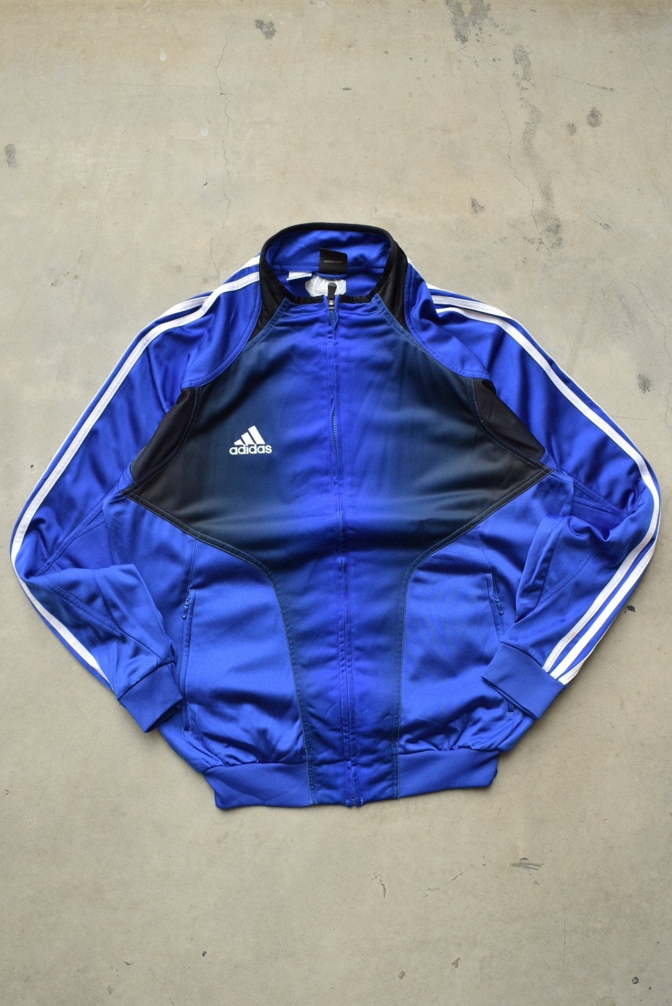 Adidas Blue Embroidered Logo Jacket — 2000s (M/L) - Retrospective Store