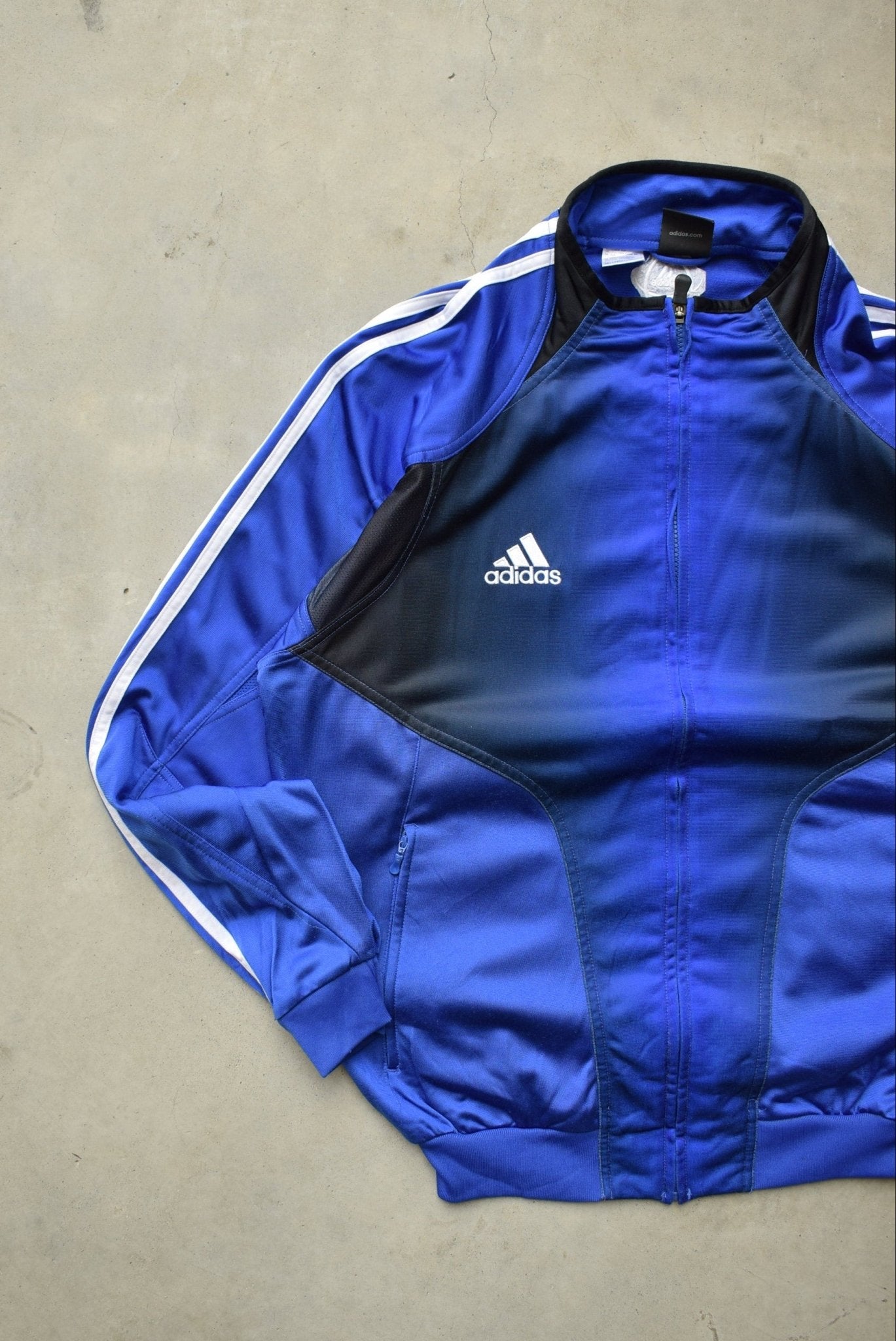 Adidas Blue Embroidered Logo Jacket — 2000s (M/L) - Retrospective Store