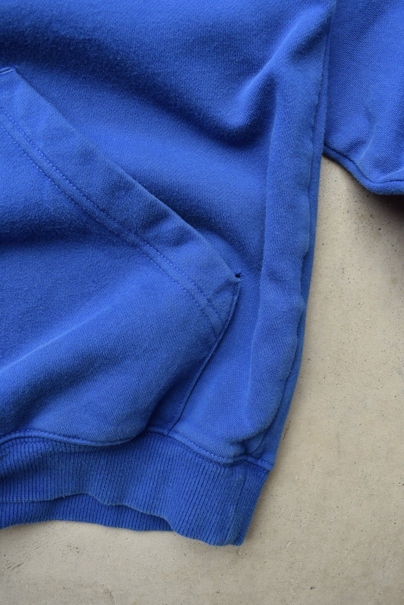 Adidas Blue Embroidered Spellout Hoodie — 2000s (S) - Retrospective Store