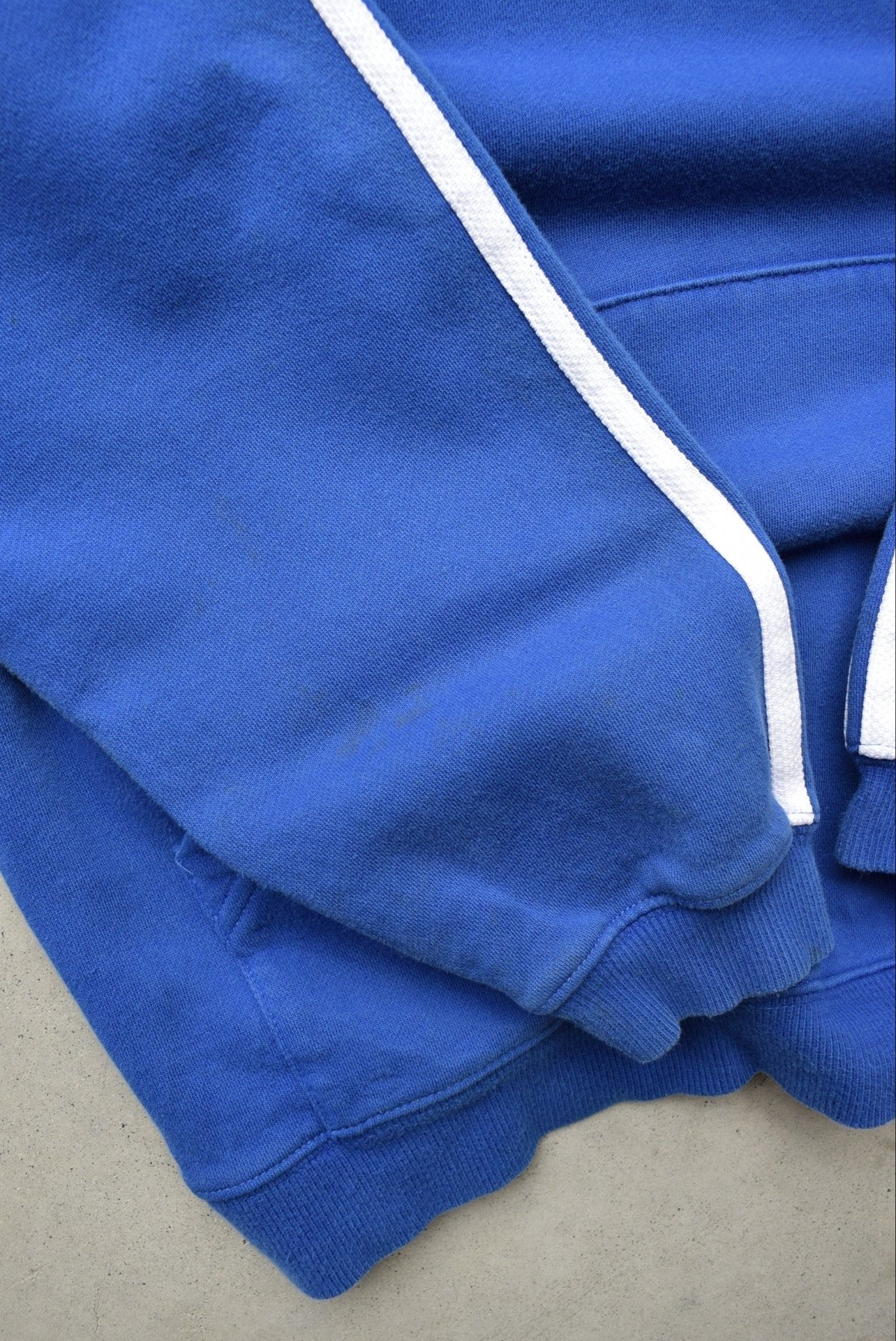 Adidas Blue Embroidered Spellout Hoodie — 2000s (S) - Retrospective Store