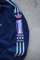 Adidas Blue Embroidered Spellout Jacket — 1990s (M/L) - Retrospective Store