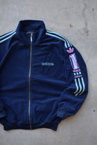 Adidas Blue Embroidered Spellout Jacket — 1990s (M/L) - Retrospective Store
