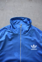 Adidas Blue Embroidered Spellout Jacket — 2000s (XL) - Retrospective Store