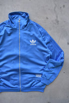 Adidas Blue Embroidered Spellout Jacket — 2000s (XL) - Retrospective Store