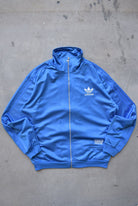 Adidas Blue Embroidered Spellout Jacket — 2000s (XL) - Retrospective Store