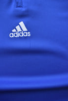 Adidas Blue Embroidered Spellout Quarter Zip — 2000s (M/L) - Retrospective Store