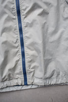 Adidas Blue & Grey Embroidered Spellout Jacket — 1990s (L) - Retrospective Store
