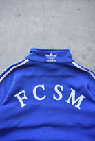 Adidas Blue Spellout Jacket — 1990s (L) - Retrospective Store