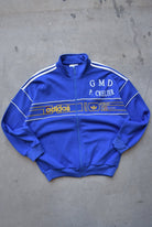 Adidas Blue Spellout Jacket — 1990s (L) - Retrospective Store
