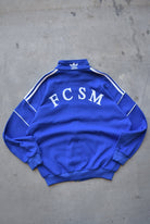 Adidas Blue Spellout Jacket — 1990s (L) - Retrospective Store