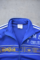 Adidas Blue Spellout Jacket — 1990s (L) - Retrospective Store