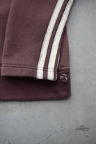 Adidas Brown Embroidered Spellout Full-Zip Hoodie — 2000s (S) - Retrospective Store
