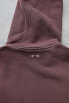 Adidas Brown Embroidered Spellout Full-Zip Hoodie — 2000s (S) - Retrospective Store
