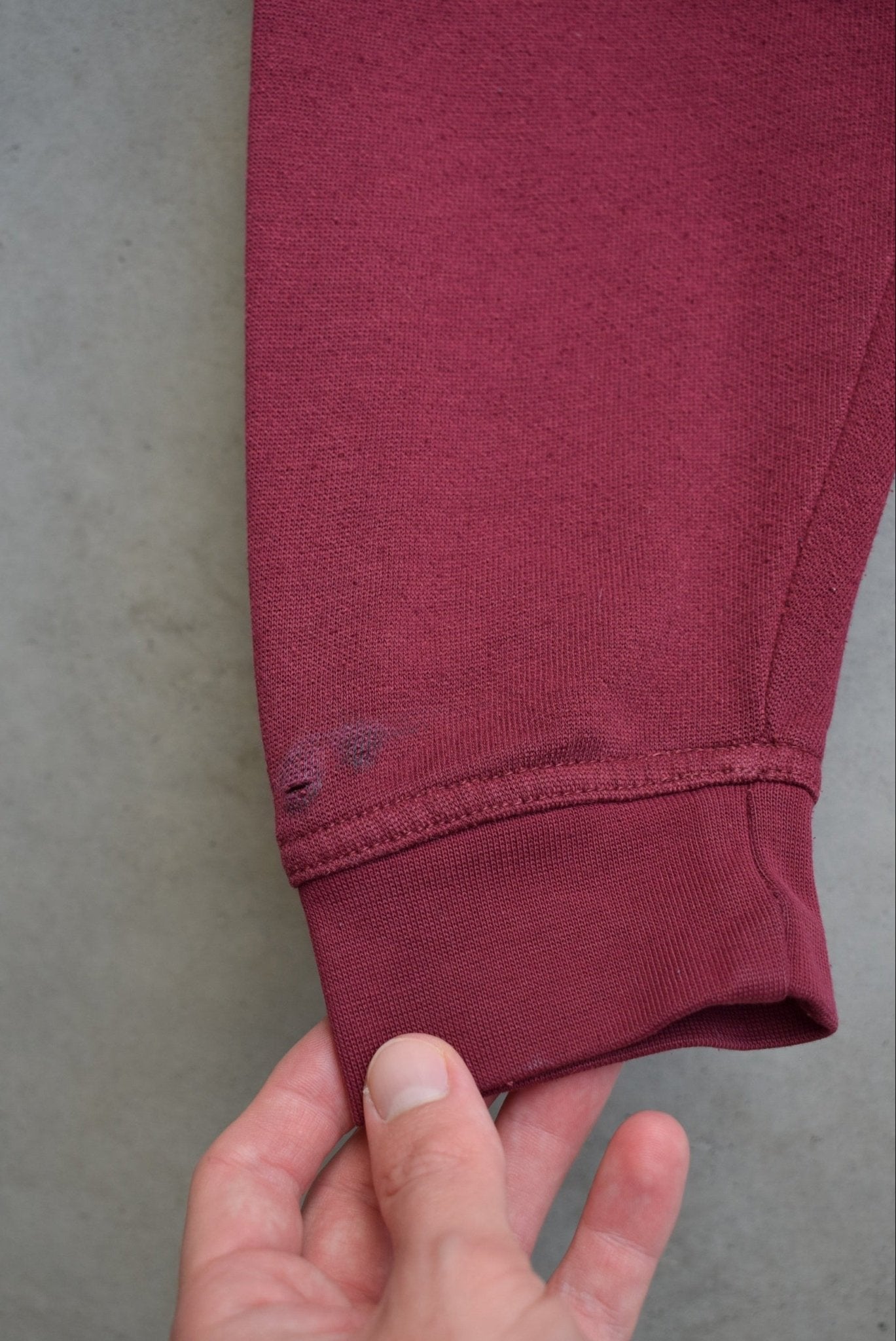 Adidas Burgandy Embroidered Spellout Crewneck — 2000s (M) - Retrospective Store