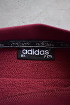 Adidas Burgandy Embroidered Spellout Crewneck — 2000s (M) - Retrospective Store