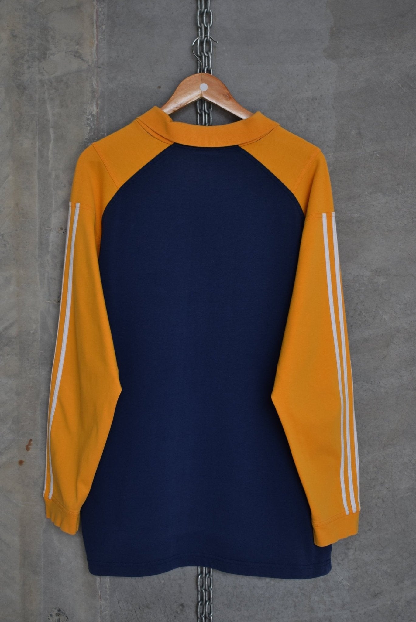 Adidas Classic Logo Embroidered Long Sleeve Polo — 2000s (XL) - Retrospective Store