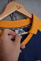 Adidas Classic Logo Embroidered Long Sleeve Polo — 2000s (XL) - Retrospective Store