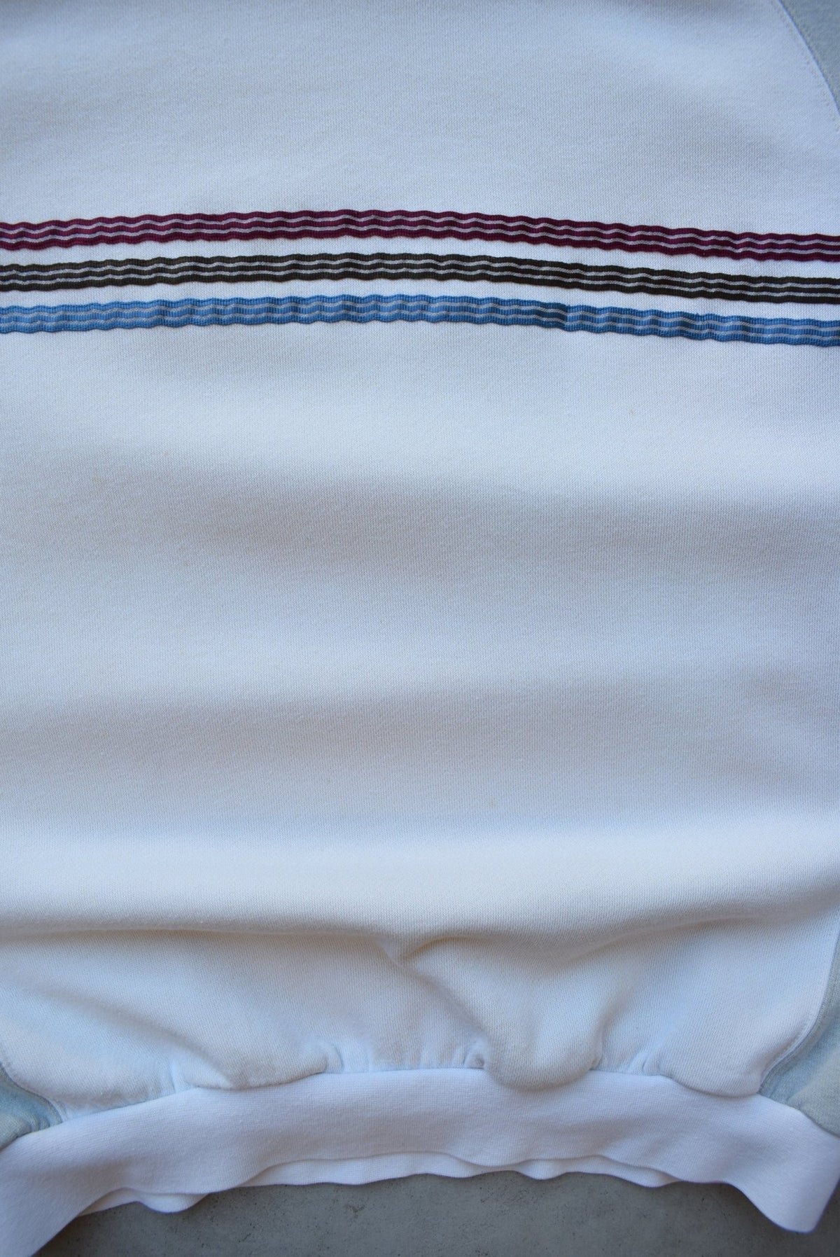 Adidas Cream 3-Stripe Crewneck — 1990s (M) - Retrospective Store