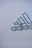 Adidas Cream Embroidered Spellout Crewneck — 1990s (L) - Retrospective Store