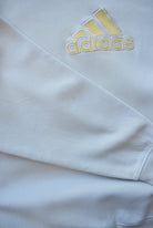 Adidas Cream Embroidered Spellout Crewneck — 1990s (M) - Retrospective Store