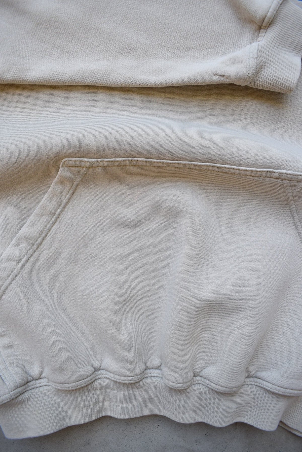 Adidas Cream Embroidered Spellout Hoodie — 1990s (S/M) - Retrospective Store