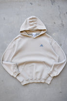 Adidas Cream Embroidered Spellout Hoodie — 1990s (S/M) - Retrospective Store