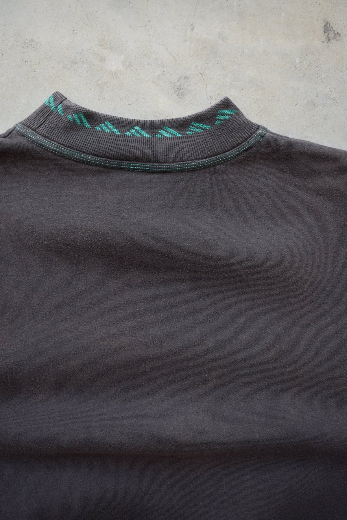 Adidas Equipment Faded-Black Embroidered Crewneck — 1990s (S) - Retrospective Store