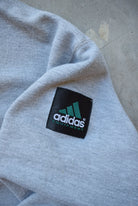 Adidas Equipment Grey Embroidered Spellout Crewneck — 1990s (M/L) - Retrospective Store