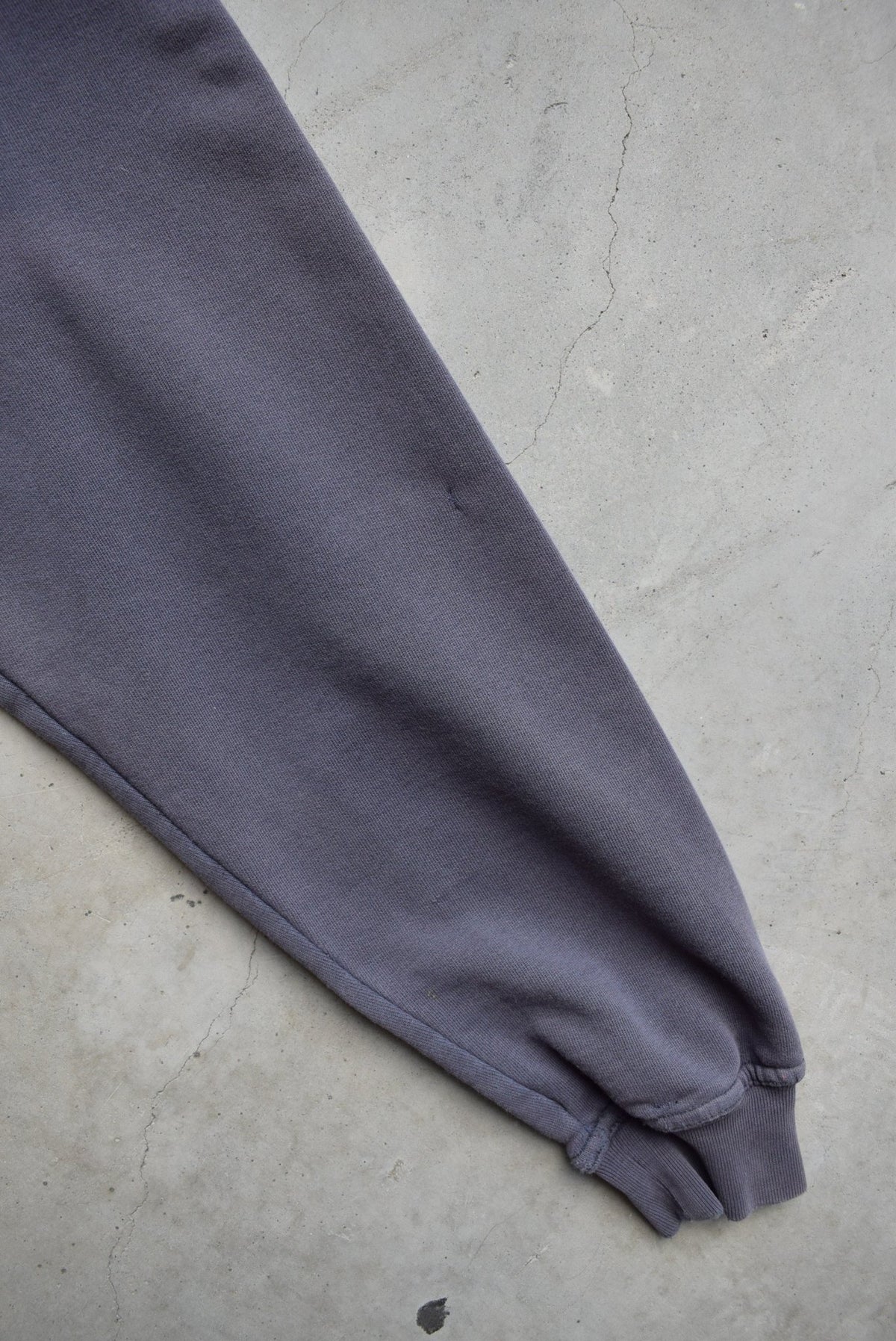 Adidas Faded-Black Embroidered Spellout Crewneck — 1990s (M) - Retrospective Store