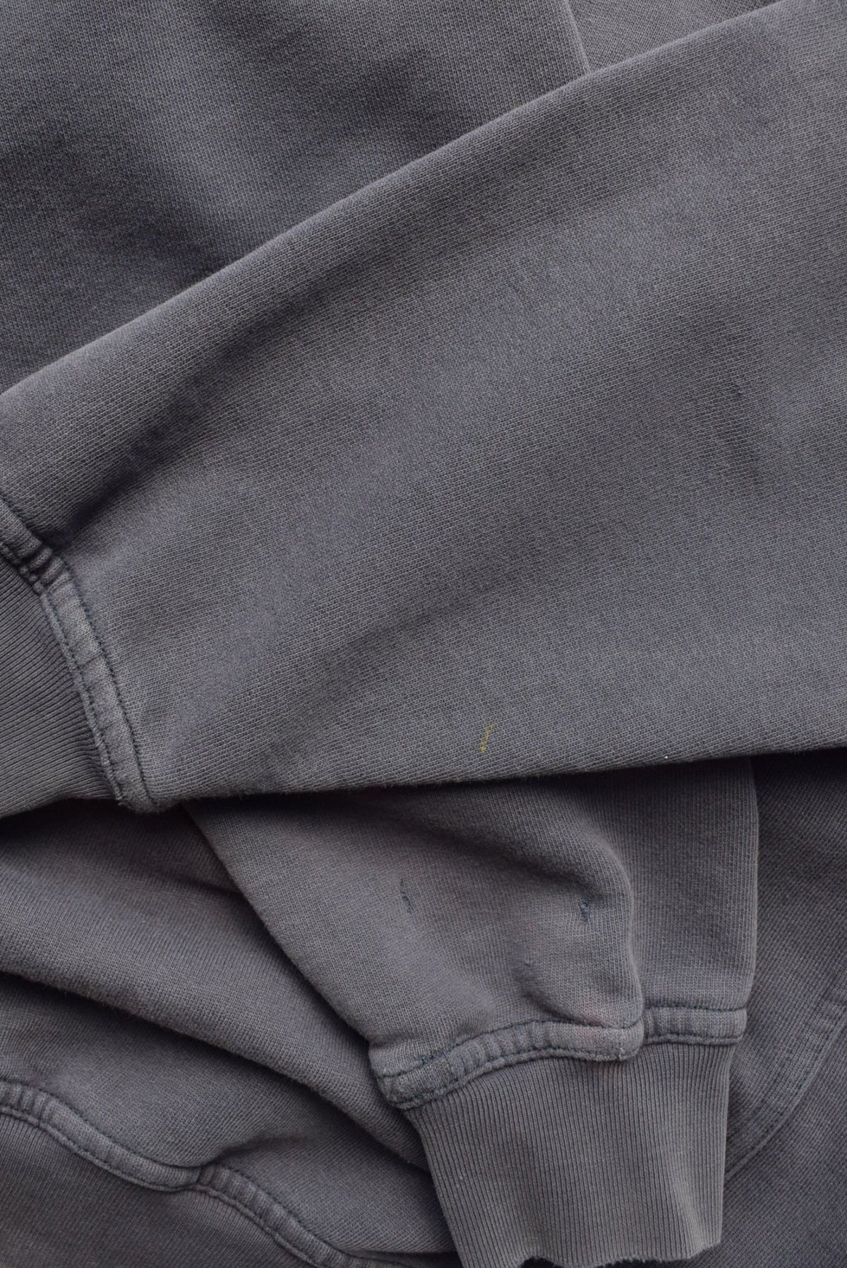 Adidas Faded-Black Embroidered Spellout Crewneck — 1990s (M) - Retrospective Store